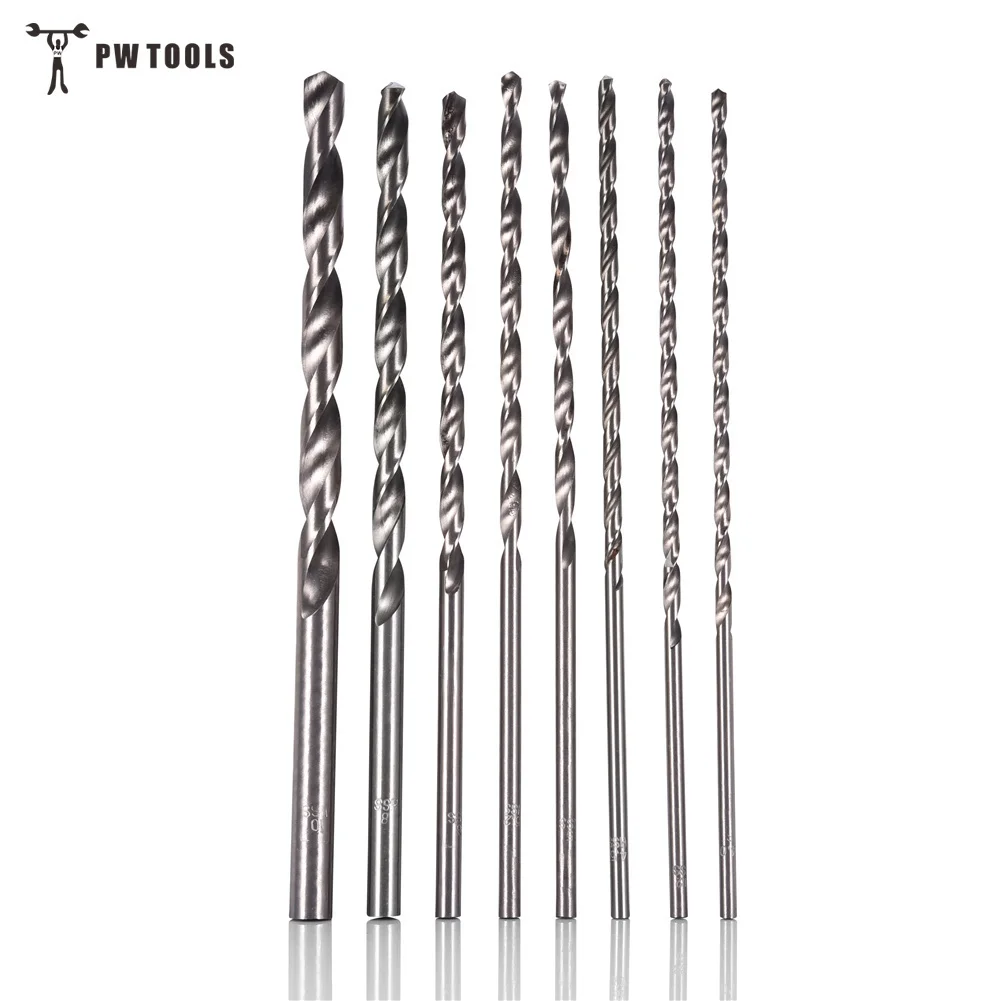 8Pcs/Lot 4 10mm HSS Twist Drill Bit Extra Long 200mm Straight Shank