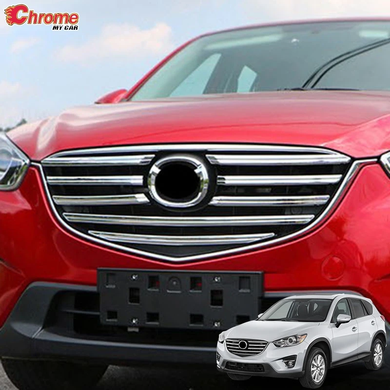 For Mazda Cx 5 Cx5 KE 2015 2016 Chrome Front Mesh Grille Grill Cover