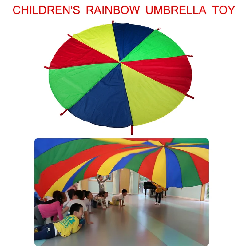 

Hot Kids Parachute Toy with Handles Play Parachute Tent Mat Cooperative Games Birthday Gift XJS789