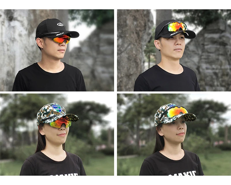 Obaolay поляризационные солнцезащитные очки для рыбалки с Спортивная Кепка ветрозащитные очки