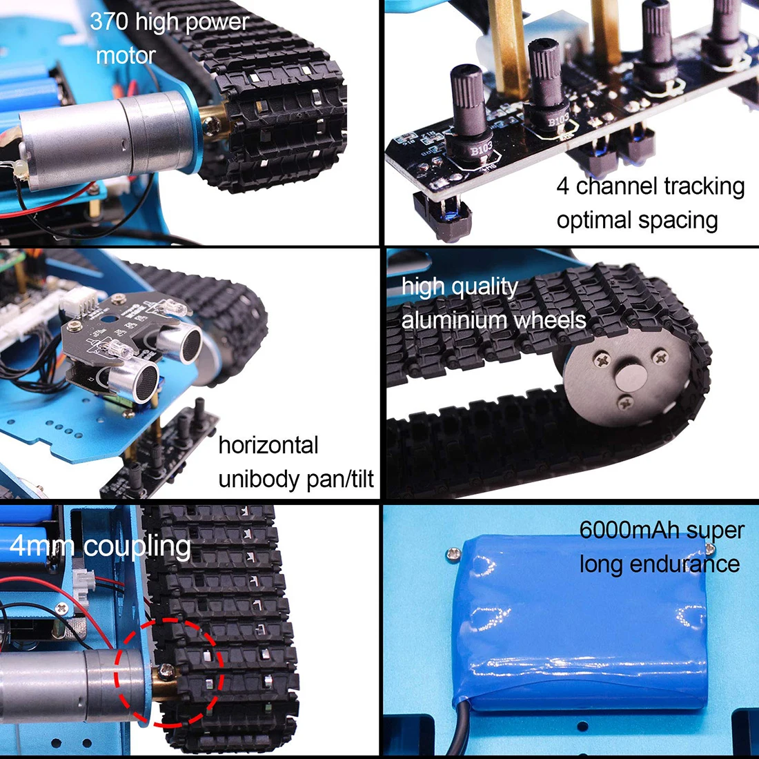  Raspberry Pi Tank Smart DIY Programming Robot Toy Kit WiFi Wireless Video Kids Toy Compatible RPI 3 - 33036671932