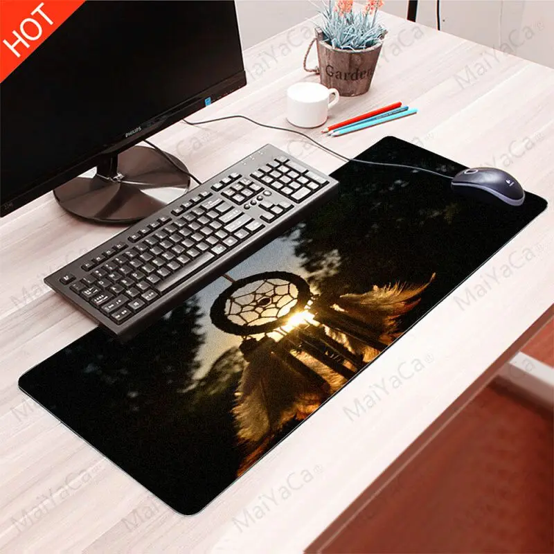 MaiYaCa Для мальчиков и девочек pc gaming mouse pad «Ловец снов» красивый коврик для мышки в стиле аниме Размеры для 40x90 см Скорость версия коврики для игровой мыши