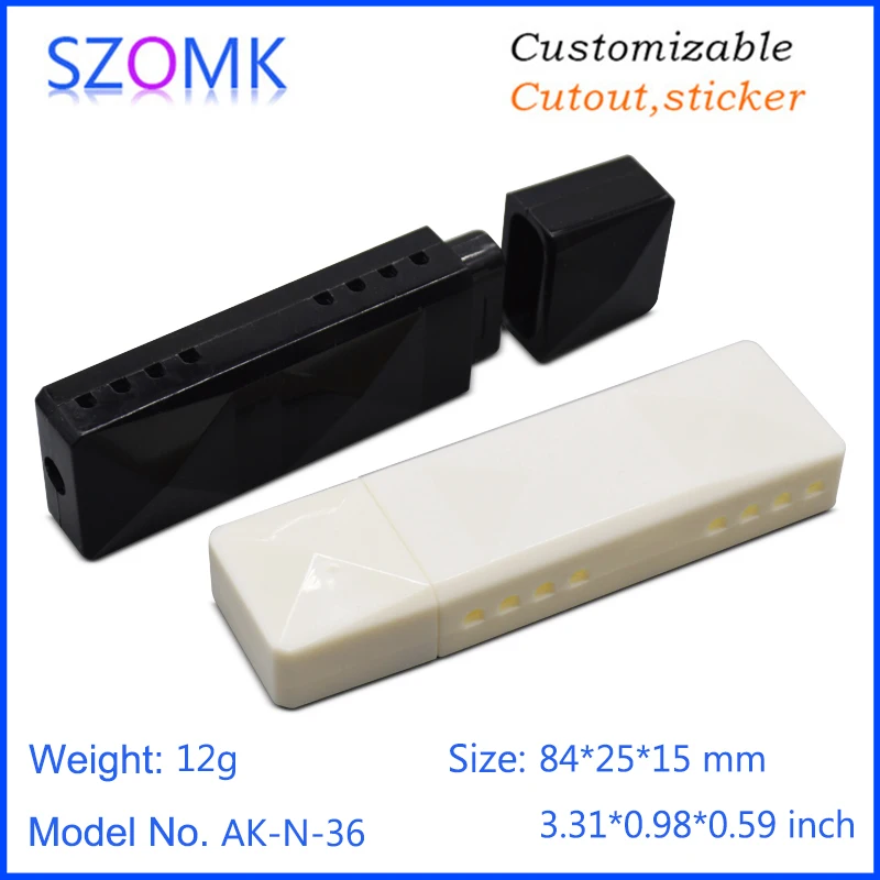 szomk plastic box for electronic project diy small usb enclosure project box plastic housing usb stick flash drive instrument case  (15)