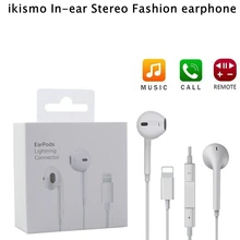 ikismo In Ear Stereo Bass Wired Earphone Microphone headset Music Earbuds for iphone 8 7 Plus X XR XS Max Earphone