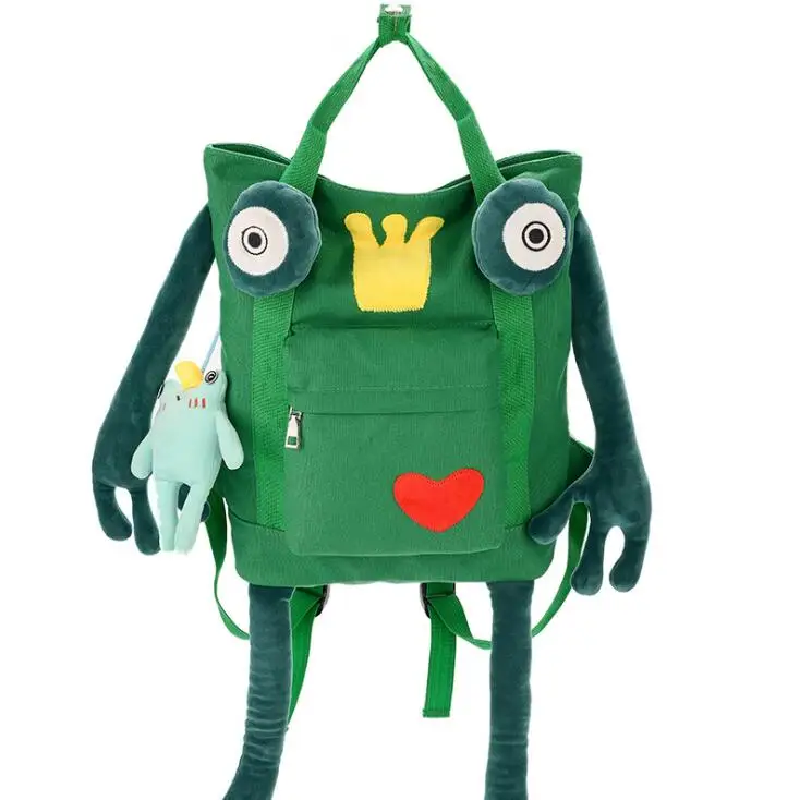 Backpack Women Animal flog 3D Backpack Canvas Bookbags School Backpacks