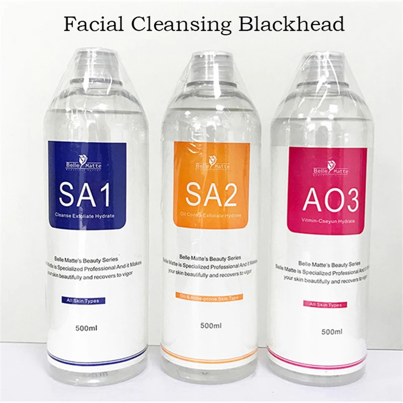 

500ml Aqua Peel Solution per bottle Hydra Dermabrasion Facial Cleansing Blackhead Export Liquid Repair Small Bubbles Water