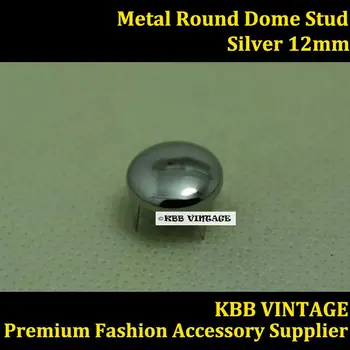 

Punk DIY Metal Round Dome Stud 12mm in Silver with 4 Prongs Claws for Leather Craft/Bag/Shoe/Clothing/Cap/Jacket