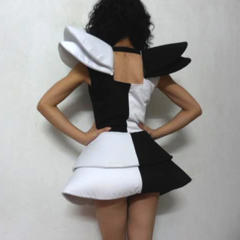 dress with big shoulder pads