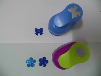 

2pcs(2.5cm) flower and bowtie shape craft punch set Punch Craft Scrapbooking school Paper Puncher eva hole punch free shipping