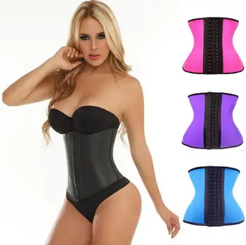 

Corset steel bone korsetten Women bodices straitjacket harness Shapewear Waist Trainer Slimming Latex corsets and bustiers