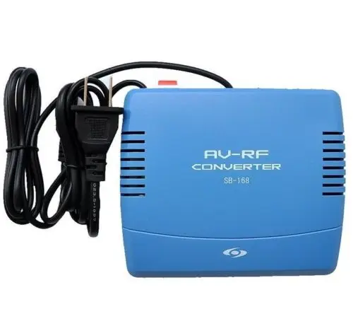 

Sistema de televisión señal de TV convertidor de señal de Audio y vídeo estándar AV a modulador RF TV 220V enchufe de la UE