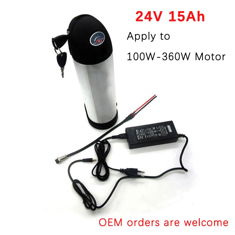 24V 360W 15Ah литиевая аккумуляторная батарея для электровелосипеда мотора скутера