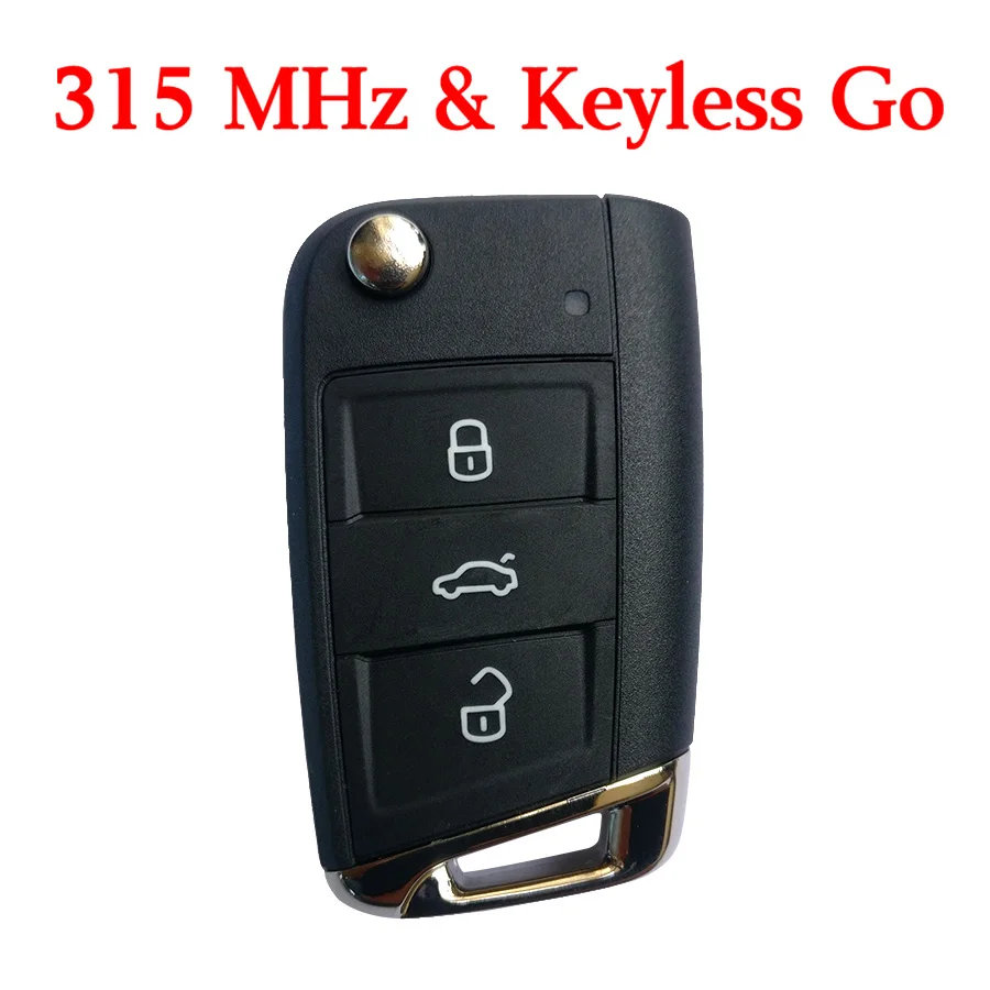 

Original 315 MHz Flip Proximity Key for V-W MQB Golf 7 - With Keyless Go