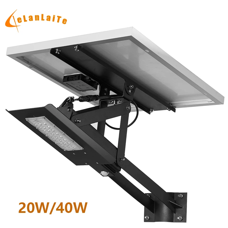 

GLITE 10pcs/lot Solar led parking lot light Road Highway Garden Outdoor Motion Sensor Solar Powered LED Pole Wall street light