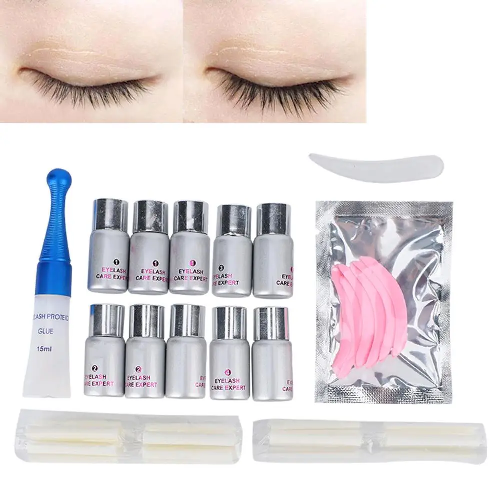 

Professional Quick Curling Eyelash Perm Kits Eye Lashes Curling Set Eyelash Lift Perming Set With Rods Glue Makeup Tools