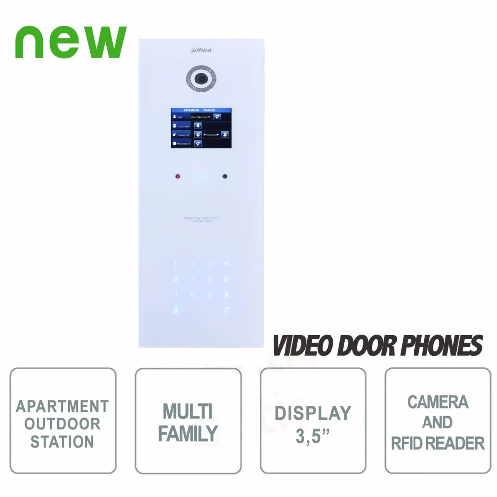 postazione-esterna-bianca-multi-famigliare-con-telecamera-display-lcd-lettore-card-rfid-e-tastiera-capacitiva-antivandalo