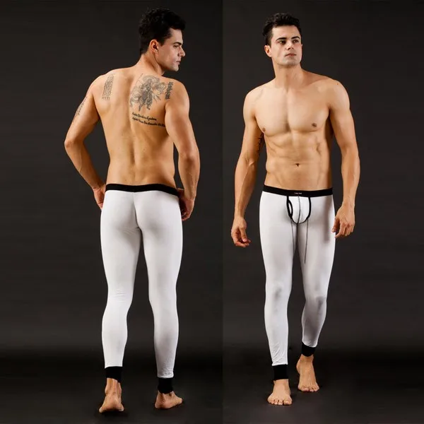 Мужские сексуальные длинные термо кальсоны нижнее белье брюки осень и зима брюки новейшие