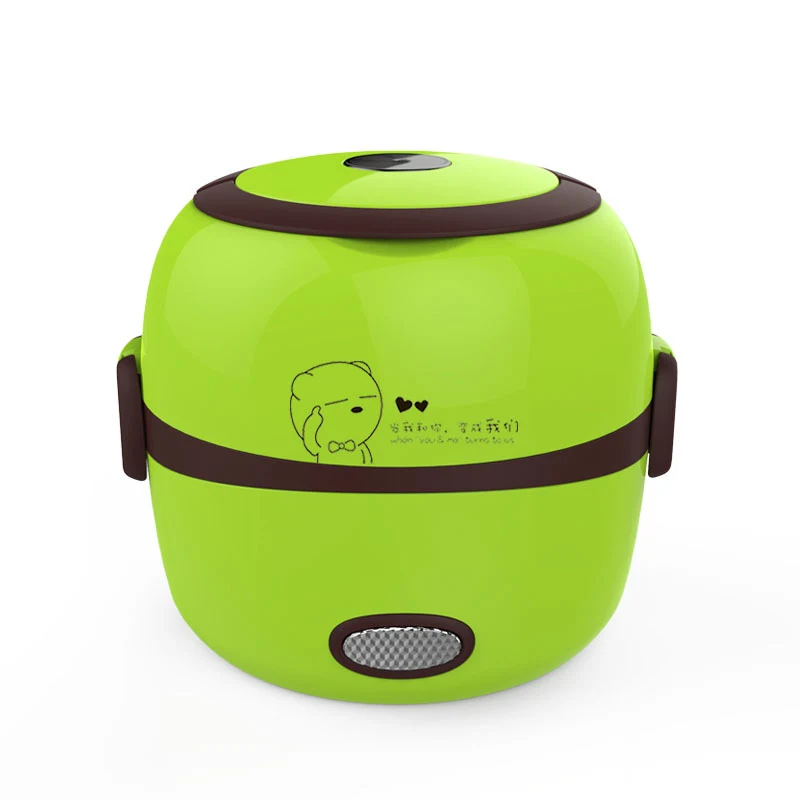 

MINI rice cooker insulation heating electric lunch box 2 layers Portable Steamer multifunction automatic Food Container EU