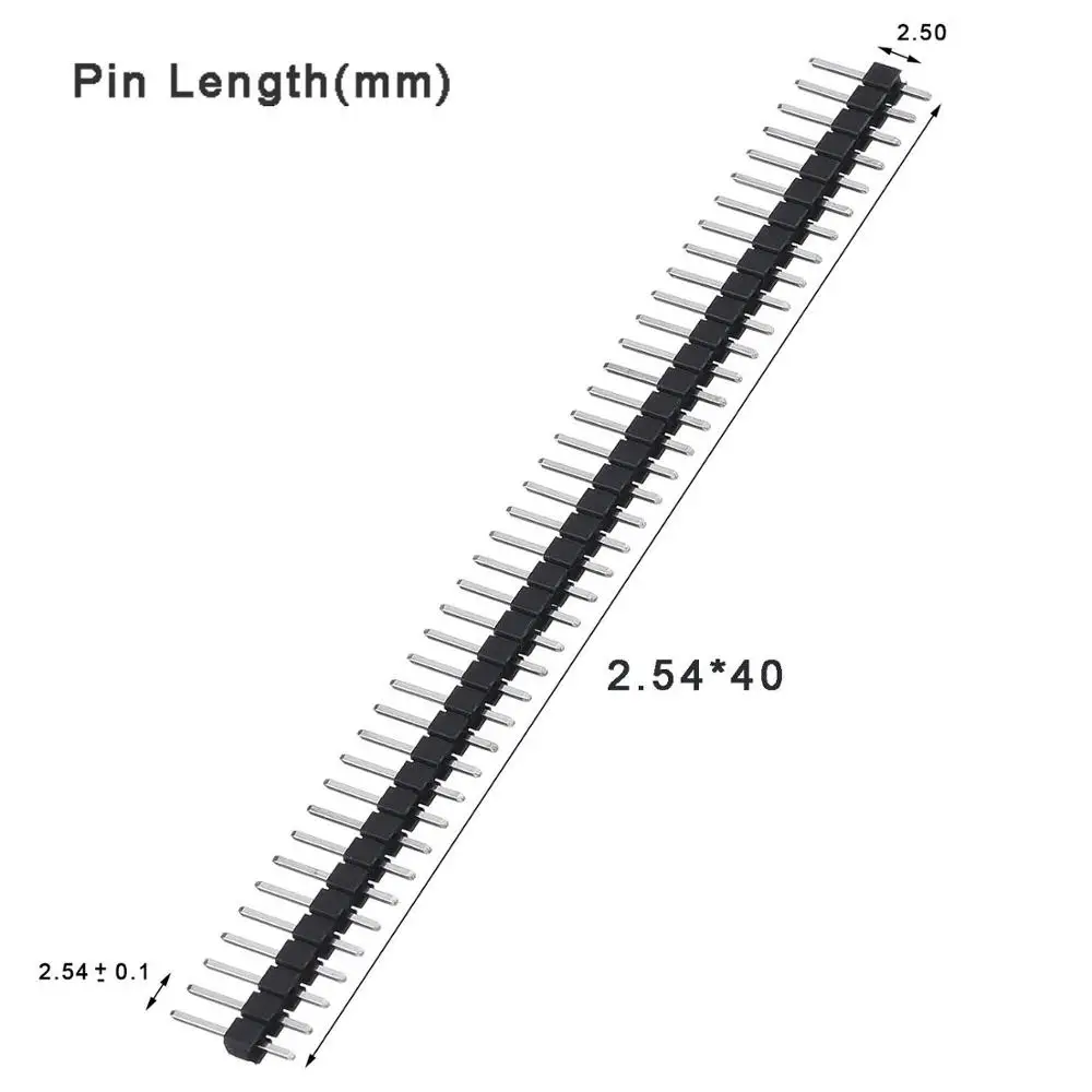 20 шт 10 пар 40 Pin 1x40 Однорядный мужской и женский 2,54 ломаемый 40Pin заголовок 40 P PCB JST разъем полосы для Arduino черный