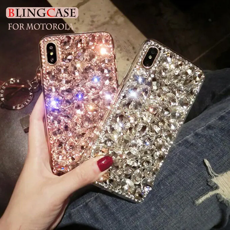 

Beautiful Luxury Diamond case For Motorola Moto Z Z2 Z3 Play Force G4 G5 G5S G6 G7 Power E4 E5 X4 Plus Rhinestones Cover