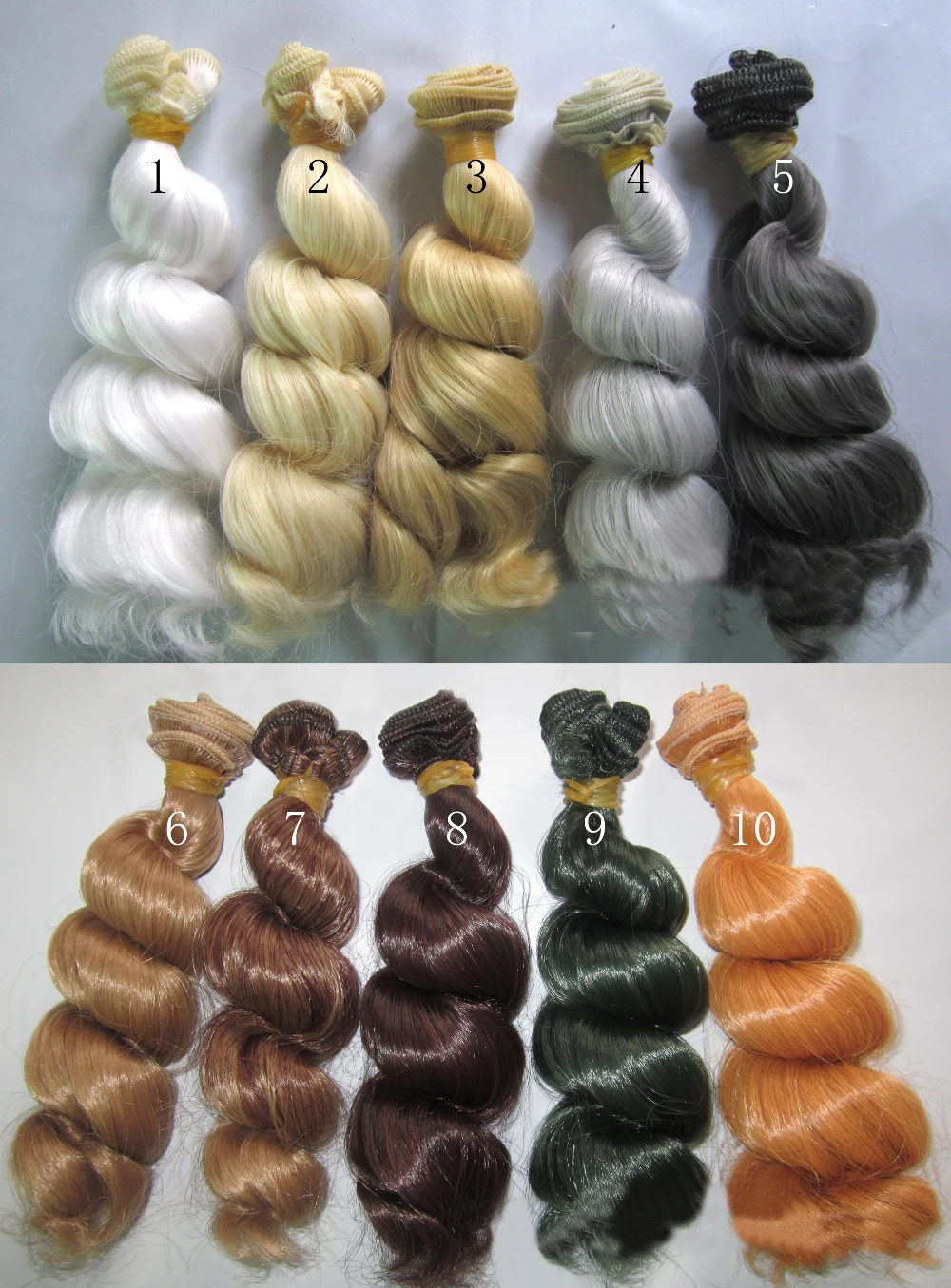 1 pcs 15 cm high temperature thick curly hair for 1 3 1 4 1 6