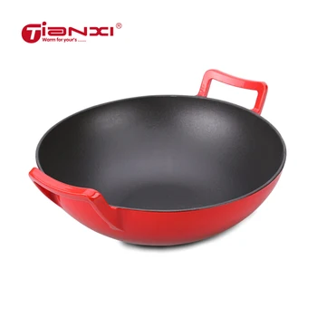 

Wok Enamel Cast Iron Pot Non-stick Pan Frying Pans kitchen soup Pots Cookware Cooking Pots Hotpot stew Without coating steamer