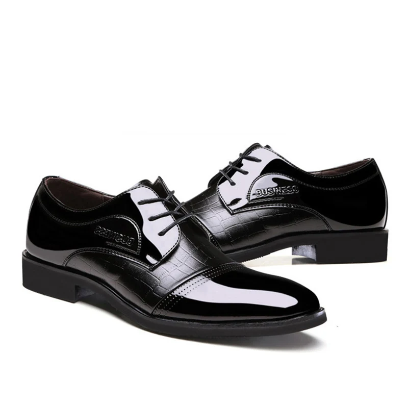Merkmak 2018 Classical Men Dress Flat Shoes Luxury Men's Business Oxfords Casual Shoe Men Black / Blue Leather Shoes cheapest Merkmak 2018 Classical Men Dress Flat Shoes Luxury Men's Business Oxfords Casual Shoe Men Black / Blue Leather Shoes cheapest