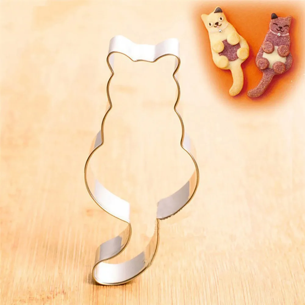 

Stainless steel cookie mold cartoon animal kitten cutting mold