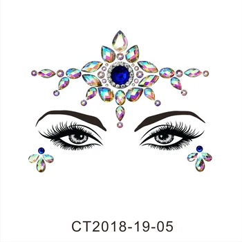 

Adhesive Face Stickers Jewelry Gems Temporary Tattoo Face Jewelry Festival Party Body Gems Rhinestone Flash Tattoos Body Make Up