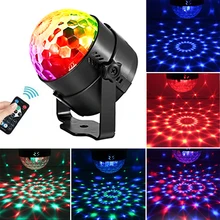 USB Disco Ball Lamp Led Party Lights 5V 3W DJ Dance Music Sound Activated Portable Stage Lamps For Car Xmas Birthday Party Light sound activated el car decoration sticker crazy urban disco