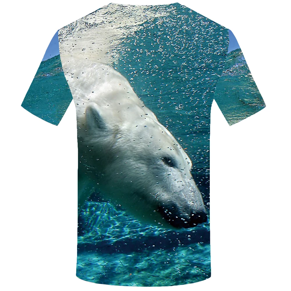 Бренд KYKU, Мужская футболка с изображением медведя, хип-хоп футболка, крутая Красивая 3d футболка, мужская одежда в стиле панк-рок, новинка, летняя