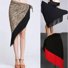 Юбка для латинских танцев для женщин, 7 цветов, профессиональная юбка для танцев с кисточками, для взрослых, дешевая Румба латиноамериканские танцы