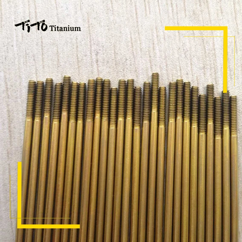 TiTo Titanium Alloy Mountain or Road Wheel Bicycle Spokes Elbow /Straight Pull Customizable Length 28/32/36/44 pcs multicolour