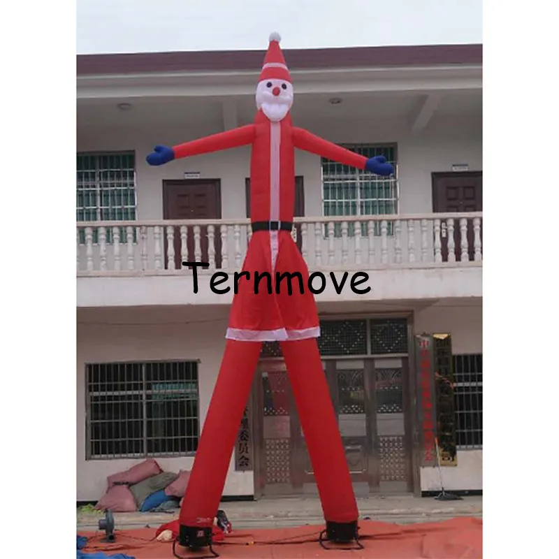 

christmas air sky dancer with two tube air dancing dance wind tube man Inflatable Santa Claus Air Dancer for Advertisement