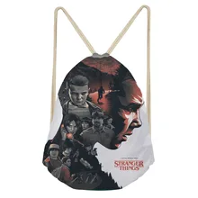 

3D Stranger Things Characters Pattern Backpack Casual Men Small Backpack Men's Mochila Drawstring Bags for Kids Boys School Bags