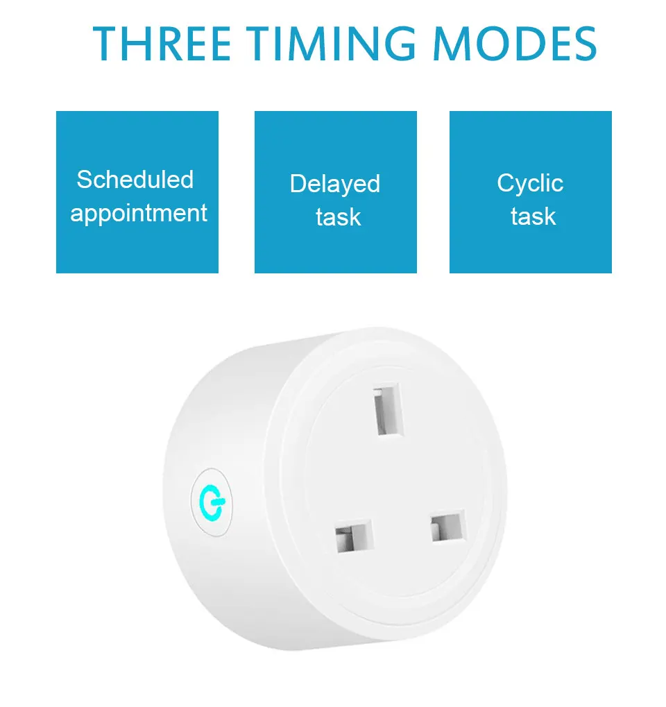 1 PC Smart WiFi Socket UK Plug Home Wireless Outlet Voice Intelligent Control APP  Remote Control Timer Alexa Echo Google HOME (3)