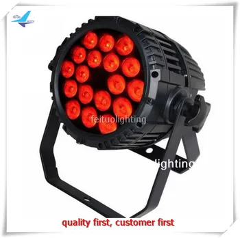 

6 pieces/lot Professional outdoor led par 18x10w rgbw 4 in 1 waterproof IP 65 led par can dmx512 stage light