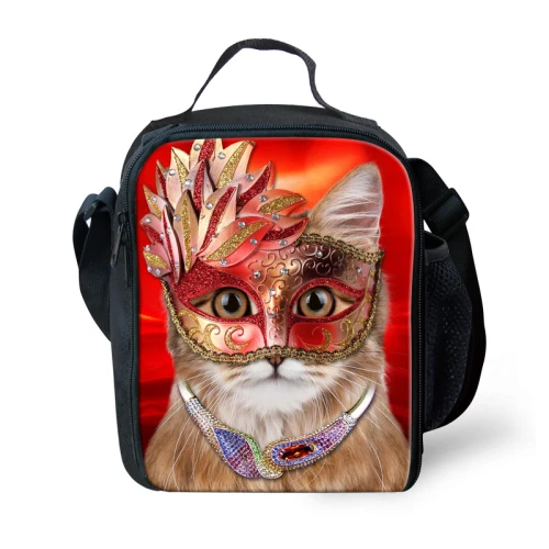Милый 3D животные кошка печать Ланч сумки для девочек и мальчиков, утепленная термо Lunchbag Повседневное для взрослых сумка для пикника с мультяшным рисунком - Цвет: C0392G