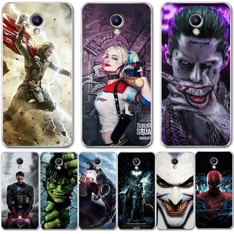 

Luxury Marvel Avengers Venom Joker For Meizu M3S M5 M5S M5C M6 M3 M5 M6 Note U10 U20 Case Cover Silicone Coque Capinha Etui