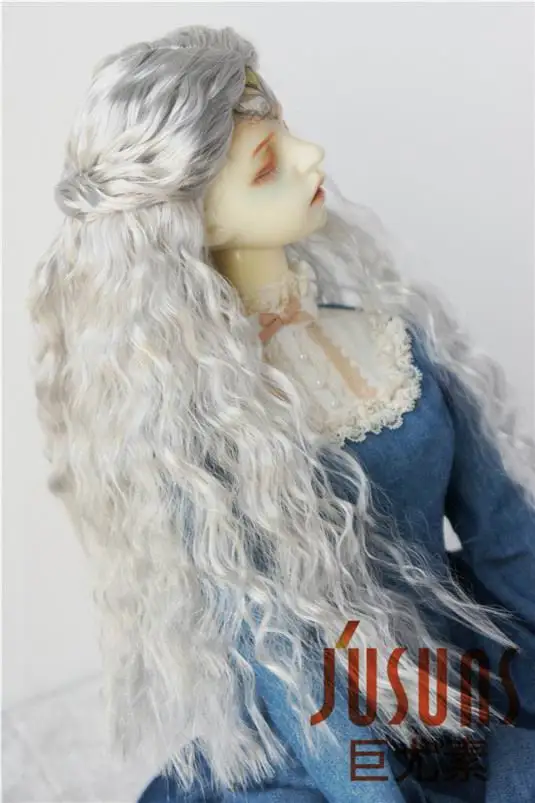 Jd361 1/3 длинные вьющиеся средняя часть BJD химическое мохер кукла парик 8-9 дюймов кукла парик распродажа