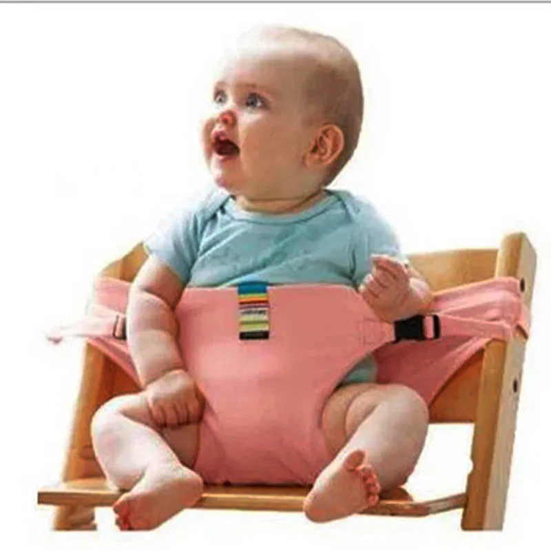 Baby Portable Seat Kids Dining Chair Safety Belt Washable Travel Foldable Stretch Wrap Feeding Chair Harness baby Booster Seats