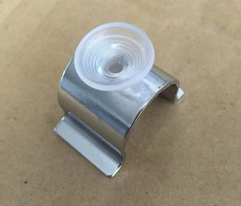 50PCS/LOT 25mm Pipe Tube Clamp Clips With Suction Cup For Glass Shelf