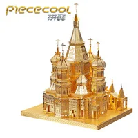 PIECECOOL P094-RSK EPANG дворец Древняя китайская архитектура 3D металлическая сборка модель головоломки цвет 4 листа подарки