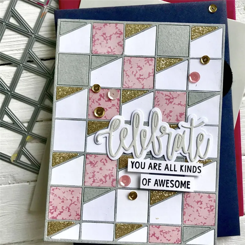

GJCrafts Metal Cutting Dies Receding Blocks Craft Dies Scrapbooking Cut Album Embossing Create Card Stencil New Dies for 2019