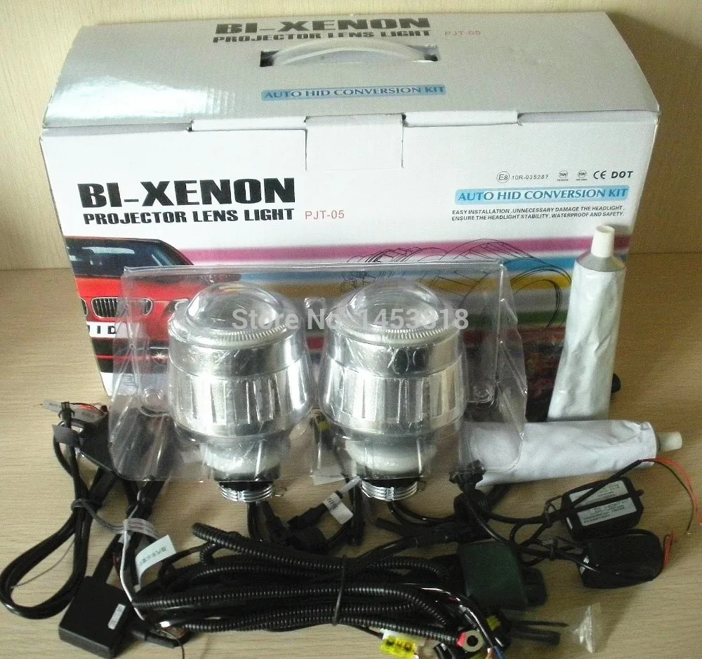 

HOT SALE! 2.8 inch New G5 Bi HID Projector Lens Kit set +2 pcs HID slim Ballast with Blue Yellow Red White CCFL Angle Eyes