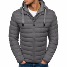 ZOGAA брендовая мужская осенне-зимняя куртка, пальто, повседневное Брендовое пальто с капюшоном, Мужская парка, хлопковое пальто, теплая одежда, уличная одежда, мужские парки