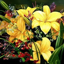 На заказ Алмазная картина Полная площадь/Круглый Мультфильм цвет цветы кошки Роза eigen foto Алмазная вышивка аксессуары eid box ima