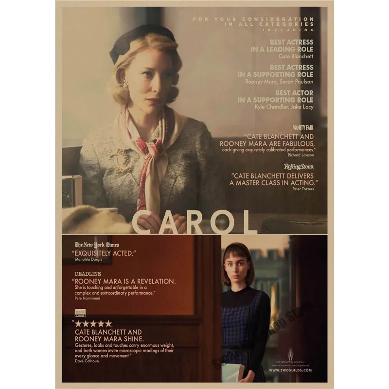 Carol ретро плакат, крафт-бумага, бумага для бара, кафе, домашний Декор, живопись, наклейка на стену - Цвет: Многоцветный