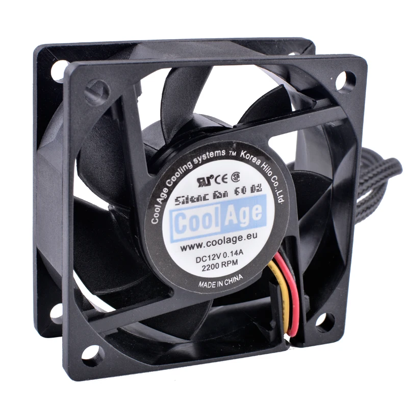 CoolAge 6025 6 см 60x60x25 мм 12 В 0 14 а кулер для процессора сверхтихий Вентилятор охлаждения