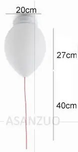 Креативный белый стеклянный воздушный шар потолочный светильник led E27 детская комната гостиная спальня воздушный шар потолочный светильник детский подарок - Цвет корпуса: 1 heads Di20cm